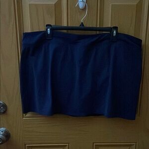 Lands' End Blue Mini Swim Skirt 22W